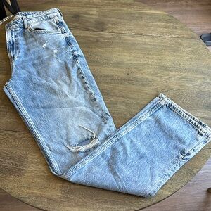 Zara split hem jeans
